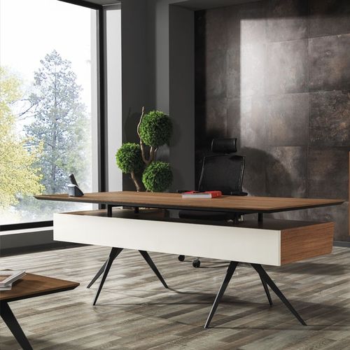 现代风格办公桌 - ORION - Flekssit Office Furniture - MDF / 层压材料 / 带收纳