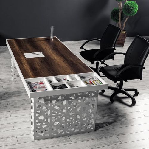 现代风格会议室桌 - GALA - Flekssit Office Furniture - 涂漆中密度纤维板 / 三聚氰胺 / 金属桌脚