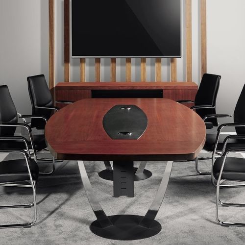现代风格会议室桌 - EPSILON - Flekssit Office Furniture - 三聚氰胺 / 金属桌脚 / 长方形