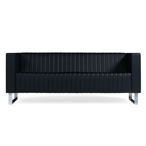 现代风格沙发 - POSH - Flekssit Office Furniture - 皮质 / 带扶手 / 黑色