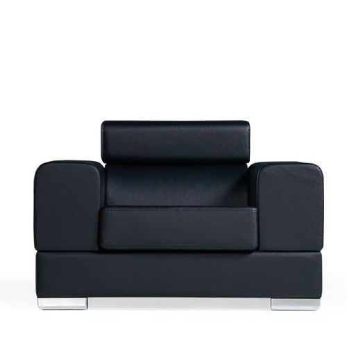 现代风格扶手椅 - COSY - Flekssit Office Furniture - 皮质 / 金属 / 黑色