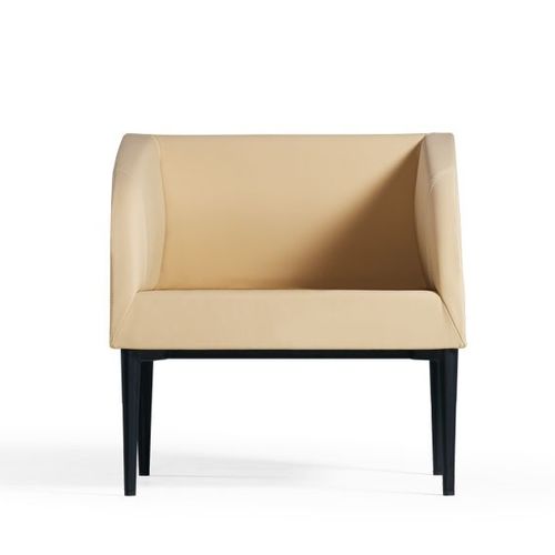 现代风格扶手椅 - VADI - Flekssit Office Furniture - 皮质 / 木质 / 米色