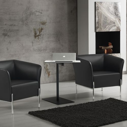极简主义风格扶手椅 - LOUISE - Flekssit Office Furniture - 钢 / 钢 / 铬制