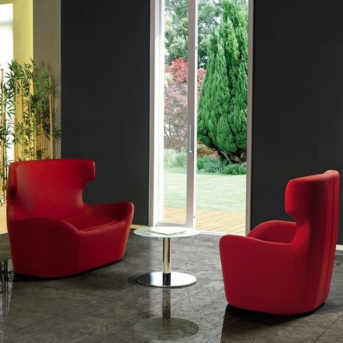 现代风格扶手椅 - OSCAR - Flekssit Office Furniture - 钢 / 木质 / 红色