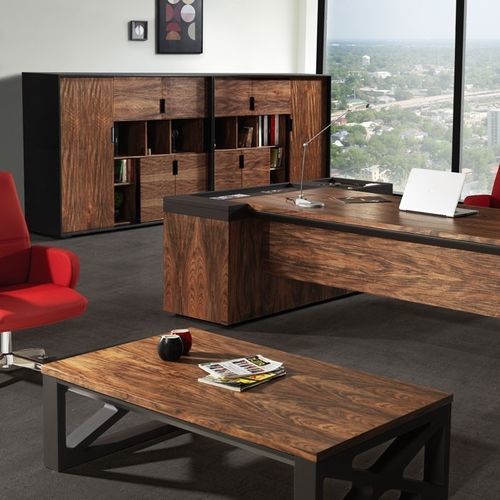 传统风格茶几 - VENÜS - Flekssit Office Furniture - MDF / 金属桌脚 / 长方形