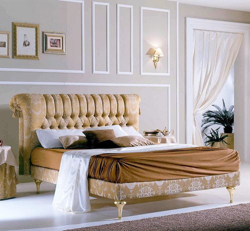 簇绒床 - PRINCIPE  - DI MARCO INTERIOR SOFA - 双人 / 传统风格 / 布艺