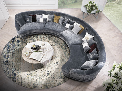 组合沙发 - Elisir  - DI MARCO INTERIOR SOFA - 圆弧形 / 传统风格 / 布料