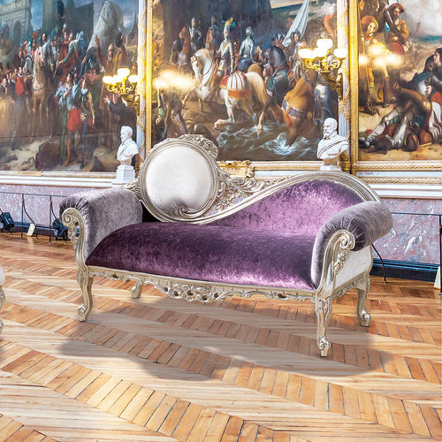 巴洛克风格贵妃沙发椅 - EPOQUE - DI MARCO INTERIOR SOFA - 布料 / 山毛榉木 / 金箔木板