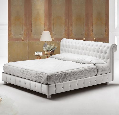 双人床 - cester  - DI MARCO INTERIOR SOFA - 传统风格 / 布艺 / 带凹坑纽扣床头板
