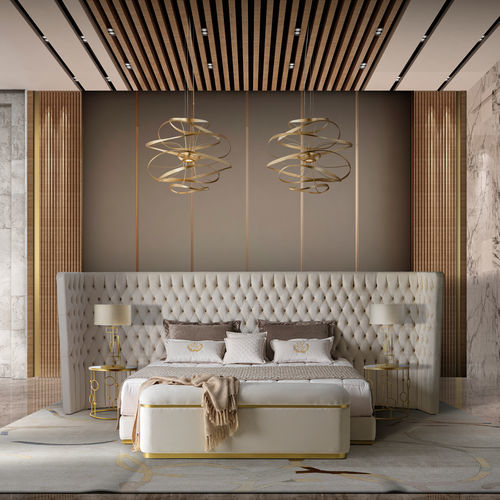 双人床 - LUDOVICA - DI MARCO INTERIOR SOFA - 传统风格 / 布艺 / 带软包床头板