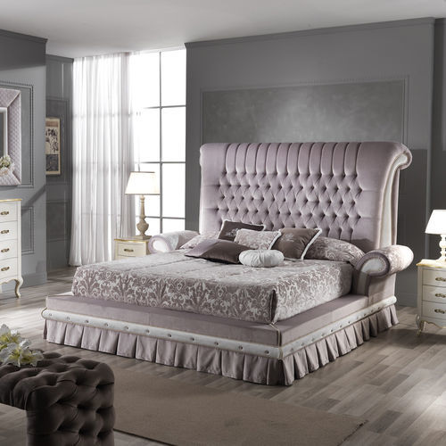 双人床 - QUEEN  - DI MARCO INTERIOR SOFA - 传统风格 / 布艺 / 带凹坑纽扣床头板