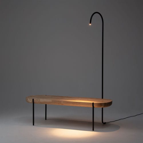 现代风格长椅 - TUB Bench - CondeHouse - 白蜡木 / 无靠背 / 无扶手