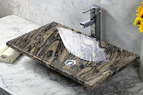 台面式台盆 - JUPRANA GRANITE  - INDIA STONE EXPORT - 复合材料 / 单 / 长方形