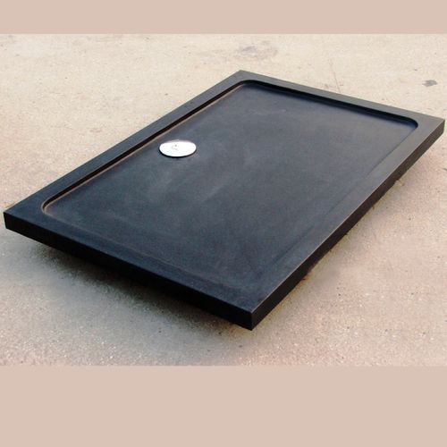 长方形淋浴房底盆 - JET BLACK GRANITE - INDIA STONE EXPORT - 直装式 / 陶瓷
