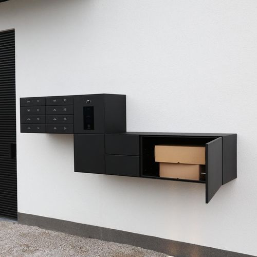 共用信箱 - + 6 APARTMENTS - eSafe - 壁挂 / 带包裹箱 / 内置对讲机