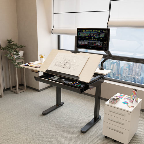 落地办公桌 - ET120 - Loctek Ergonomic Technology Corp. - 现代风格 / 木质 / 金属