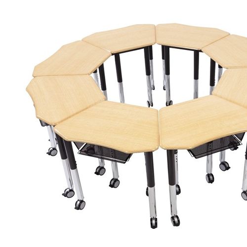 现代风格课桌 - PETAL DESK SERIES  - Academia furnitures industries - 钢 / 高压层压 / 钢座桌脚