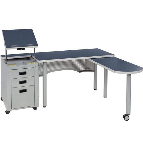 学校用办公桌 - NATE SERIES : TEACHERS STATION - Academia furnitures industries - 现代风格 / 钢 / 带孔薄钢板