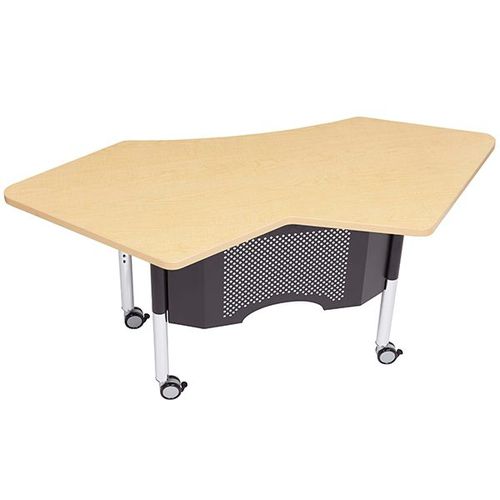 学校用办公桌 - PETAL TEACHER SERIES : LAZER - Academia furnitures industries - 带滑轮 / 现代风格 / 钢