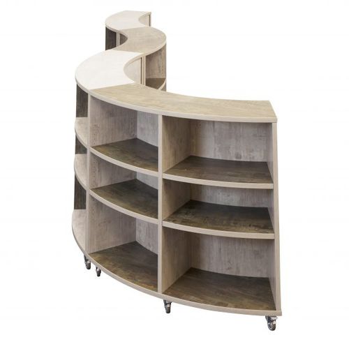 屏风书架 - DOUBLE CURVED - Academia furnitures industries - 移动式 / 带轮 / 现代风格