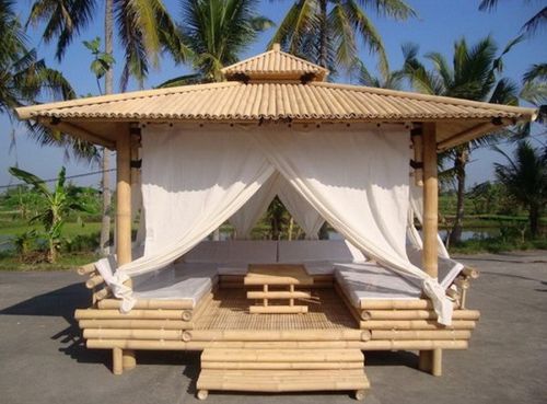 竹制折叠凉亭 - Beach Concept - 木顶 / 茅草屋顶 / 木质结构