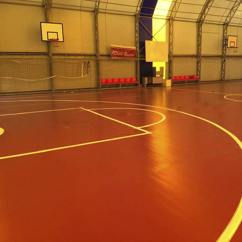 室内运动地板 - POLYFLEX PU-IN - KDF - Sports Flooring Production - 聚氨酯 / 多功能体育馆 / 用于运动场