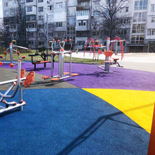 游乐场地面 - QUICKLAWN SAFEPOL - KDF - Sports Flooring Production - 再生橡胶 / 聚氨酯 / 其他形状