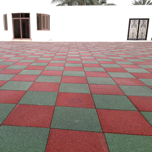 橡胶地板 - PLAYTILE 865 - KDF - Sports Flooring Production - 再生橡胶 / 用于室外 / 室内