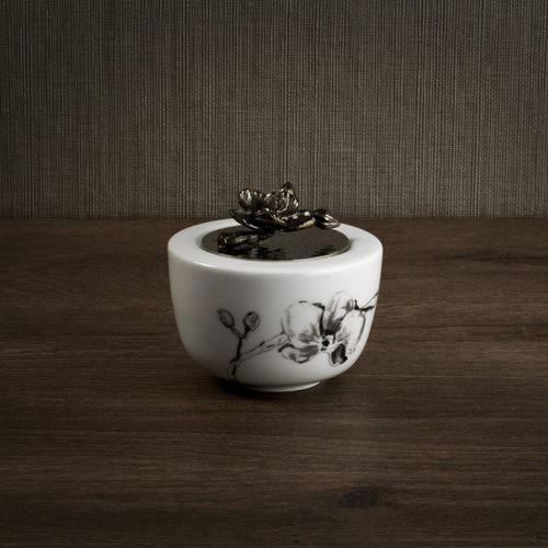 瓷质糖罐 - BLACK ORCHID  - Michael Aram - 不锈钢
