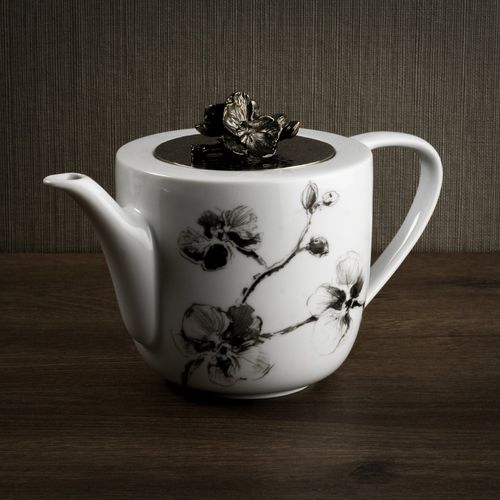 瓷质茶壶 - BLACK ORCHID - Michael Aram - 不锈钢 / 家用