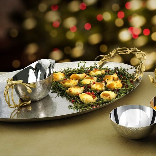 黄铜餐饮托盘 - MISTLETOE  - Michael Aram - 不锈钢 / 家用