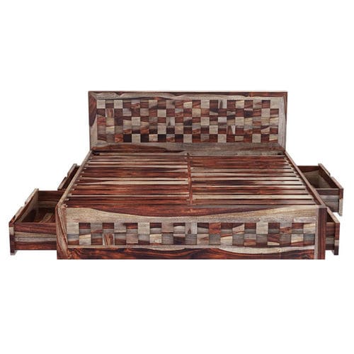 特大号床 - EMPIRE CHECKERED - Furniture BoutiQ - 大号 / 单人 / 现代风格
