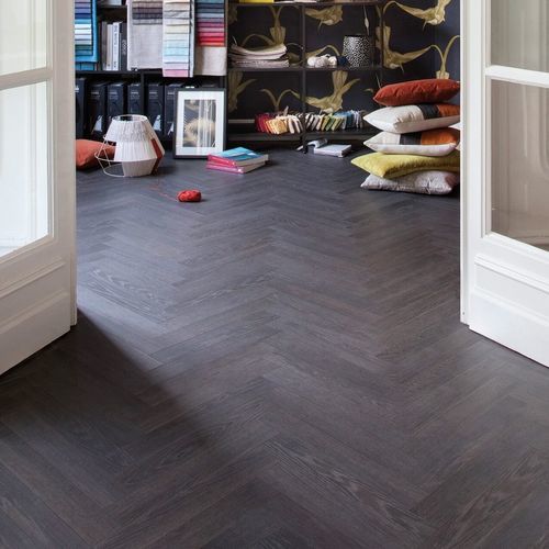 栎木强化地板 - BATON ROMPU CHARME BLACK - Décoplus Parquets - 浮动 / 仿木 / 仿木纹