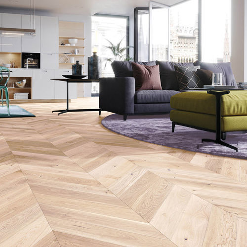 实木地板 - COUNTRY INVISIBLE - Décoplus Parquets - 栎木 / 山形纹 / 亮光漆