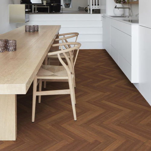 柚木强化地板 - BATON ROMPU TEAK BROWN - Décoplus Parquets - 浮动 / 仿木 / 仿木纹