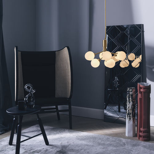 现代风格枝形吊灯 - APIALES 9 - Nuura - 吹制玻璃 / 磨砂黄铜 / LED式