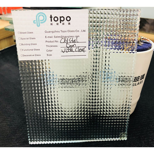 装饰玻璃板 - CP-TP - Guangzhou Topo Glass Co., Ltd. - 布艺 / 透明 / 用于家具