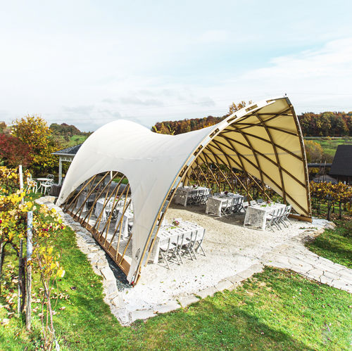 木质折叠凉亭 - PAVILION - STROHBOID GmbH - 木质结构 / 公共空间 / 酒店