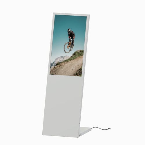 数字布告板 - PLANAVISION L-Stand Digital WHITE SAMSUNG 32" - FEPRO - 独立式 / 用于室内 / 钢