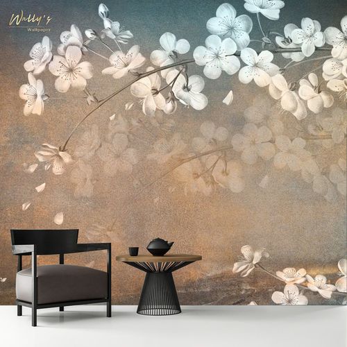 现代风格墙纸 - GRINGE BLOSSOM  - Wally's - 中国风 / 灰色 / 白色