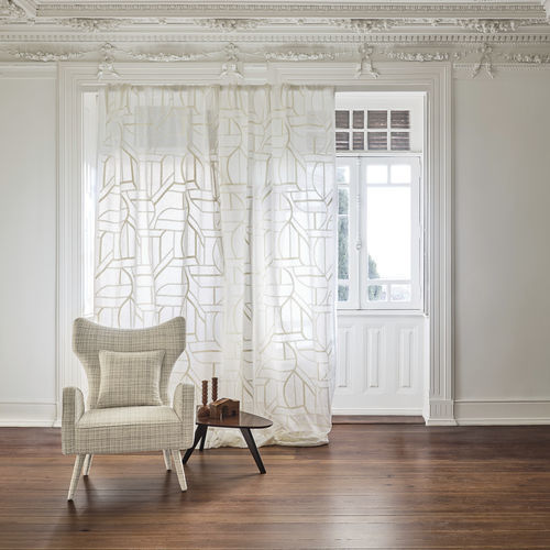 几何图案纱 - INFLUENCE    - Aldeco Interior Fabrics - 棉质 / 聚酯 / 透明