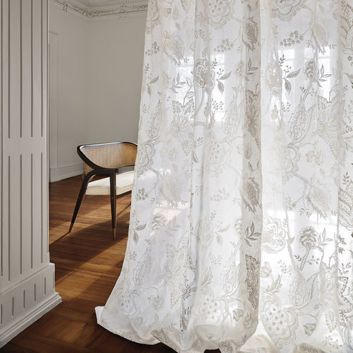 花朵图案纱 - VOLUPTÉ DE LA VIE - Aldeco Interior Fabrics - 棉质 / 聚酯 / 透明