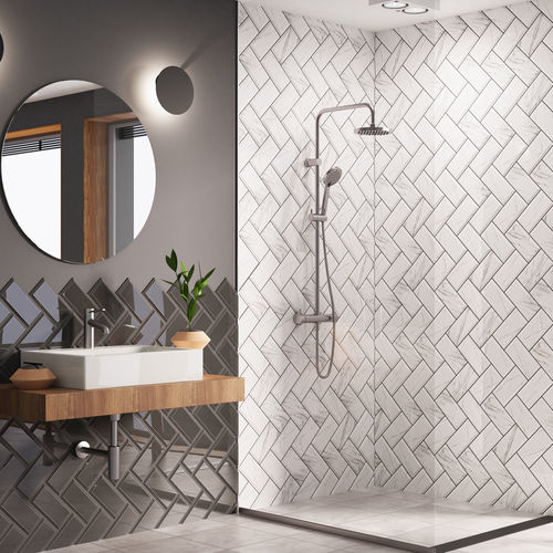 陶瓷砖 - CARRARA BEVELLED  - CERAGNI | WALL CERAMIC TILES - 高亮光 / 室内 / 浴室