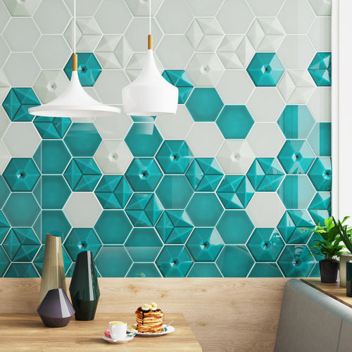 六角形瓷砖 - HEX&Aacute;GONO - CERAGNI | WALL CERAMIC TILES - 陶瓷 / 高亮光 / 纹理