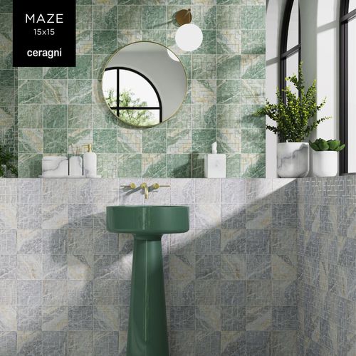 陶瓷砖 - MAZE | 15x15 - CERAGNI | WALL CERAMIC TILES - 哑光 / 室内 / 浴室