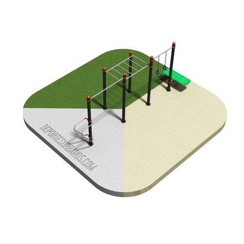 公共空间街头健身公园 - DUCG-2006 - DEPORTES URBANOS - 学校用 / 背部拉伸 / 胸部推举