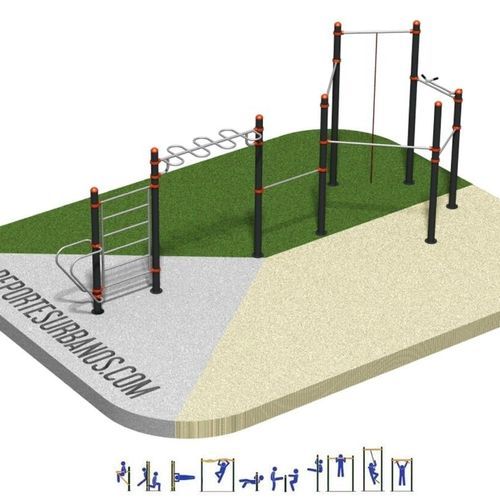 公共空间街头健身公园 - DUCG-2009 - DEPORTES URBANOS - 用于运动设施 / 大学 / 熨压机
