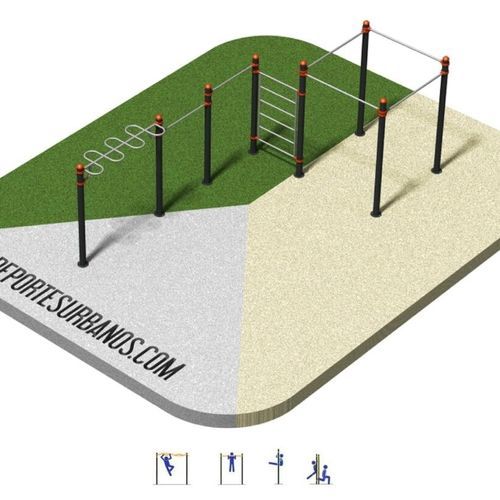 学校用街头健身公园 - DUCG-2005 - DEPORTES URBANOS - 用于城市 / 臂屈伸 / 深蹲