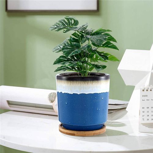 釉面陶瓷花盆 - AN0061 - Guangzhou Ancooly Gardening LTD - 独立式 / 圆形 / 家用