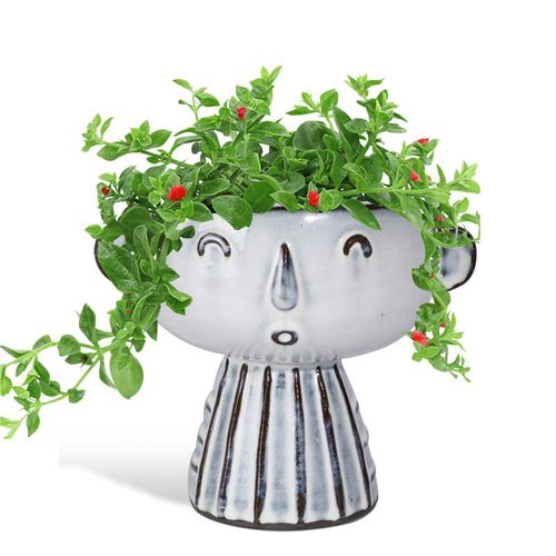 釉面陶瓷花盆 - AN0075-1 - Guangzhou Ancooly Gardening LTD - 独立式 / 圆形 / 家用